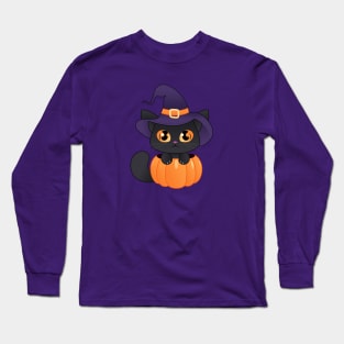 Cat in a Pumpkin Long Sleeve T-Shirt